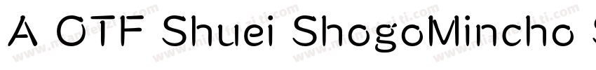 A OTF Shuei ShogoMincho Std字体转换